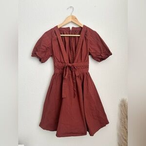 Boutique Burgundy Fit and Flare Dress - XS